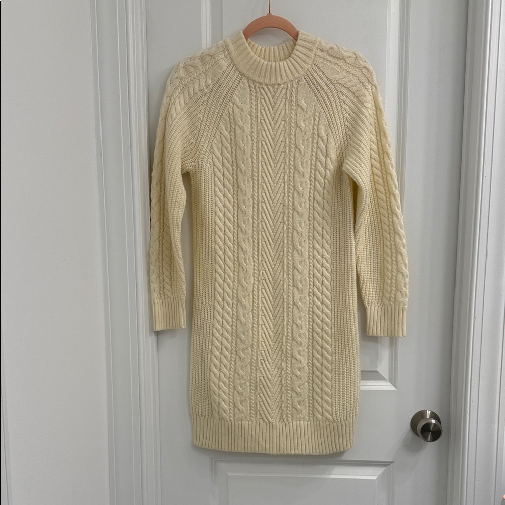 Uniqlo Cream Cable Knit Dress